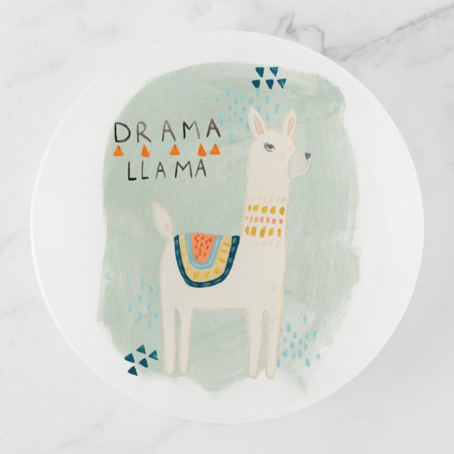 Llama Squad - Drama Llama Trinket Tray (Front)