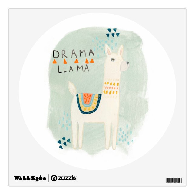 Llama Squad - Drama Llama Wall Decal (Front)