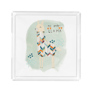 Llama Squad - No Prob-llama Acrylic Tray