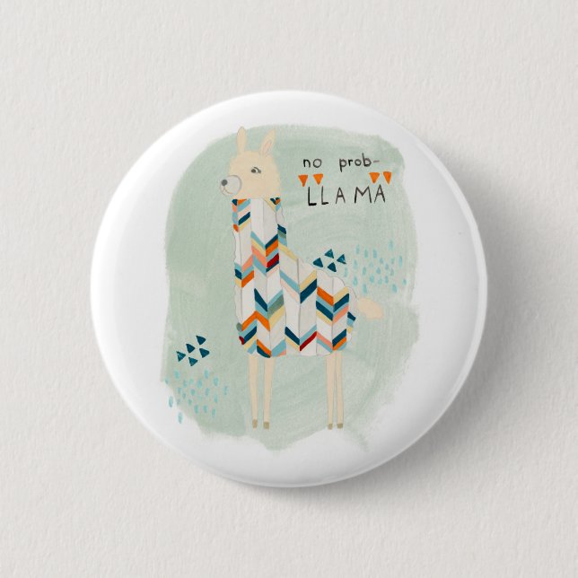 Llama Squad - No Prob-llama Button (Front)