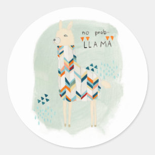 Llama Squad - No Prob-llama Classic Round Sticker