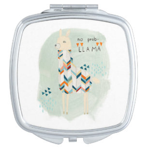 Llama Squad - No Prob-llama Compact Mirror