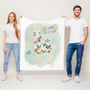 Llama Squad - No Prob-llama Fleece Blanket