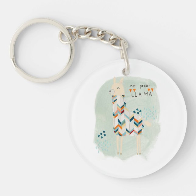 Llama Squad - No Prob-llama Keychain (Front)