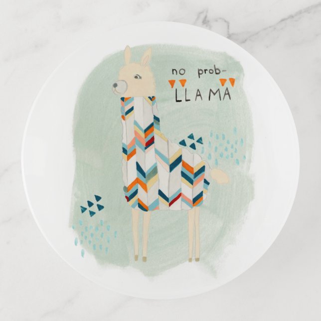 Llama Squad - No Prob-llama Trinket Tray (Front)