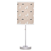 Llama Stars Pink Baby Girl Nursery Table Lamp