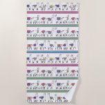 Llama Stripe Pattern Beach Towel
