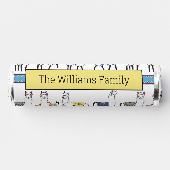 Llama Stripe Pattern Breath Savers® Mints (Front)