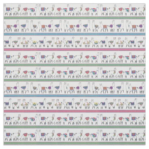 Llama Stripe Pattern Fabric