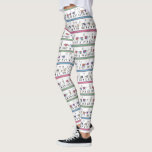 Llama Stripe Pattern Leggings