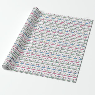 Llama Stripe Pattern Wrapping Paper