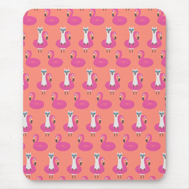 Llama Summer Mouse Pad (Front)