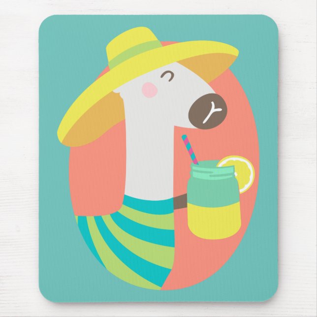 Llama Summer Mouse Pad (Front)