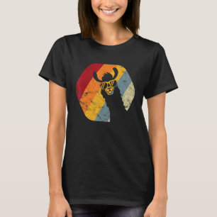 Llama Sunglasses Zoo Alpaca Vintage Animal Nature T-Shirt