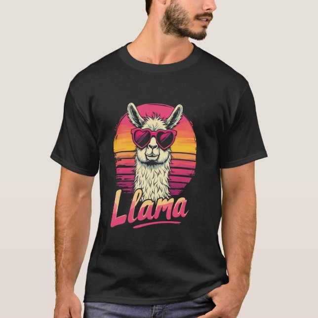 Llama sunset T-Shirt (Front)