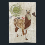 Llama Sunshine White Towel<br><div class="desc">Design by Nicole King ©2012 Custom Designs Available upon request</div>