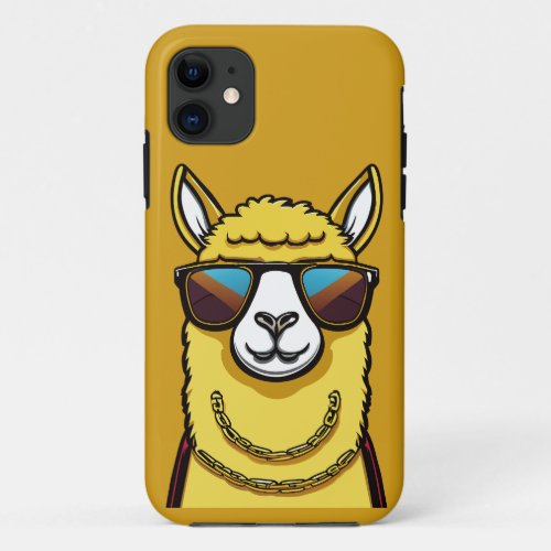 Llama Swagger Bling and Shades iPhone 11 Case
