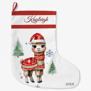Llama Sweater Large Christmas Stocking