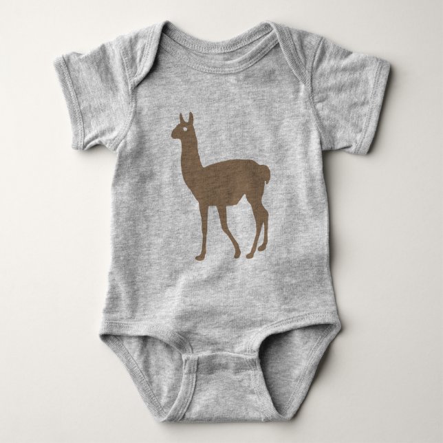 Llama T-Shirt Baby Bodysuit (Front)