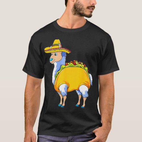 Llama Taco Funny Alpaca For Cinco De Mayo T_Shirt
