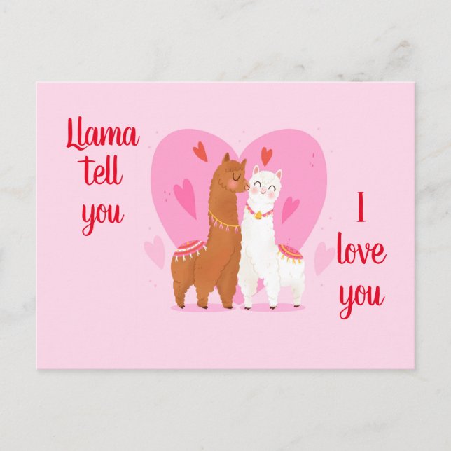 Llama Tell you  Postcard (Front)