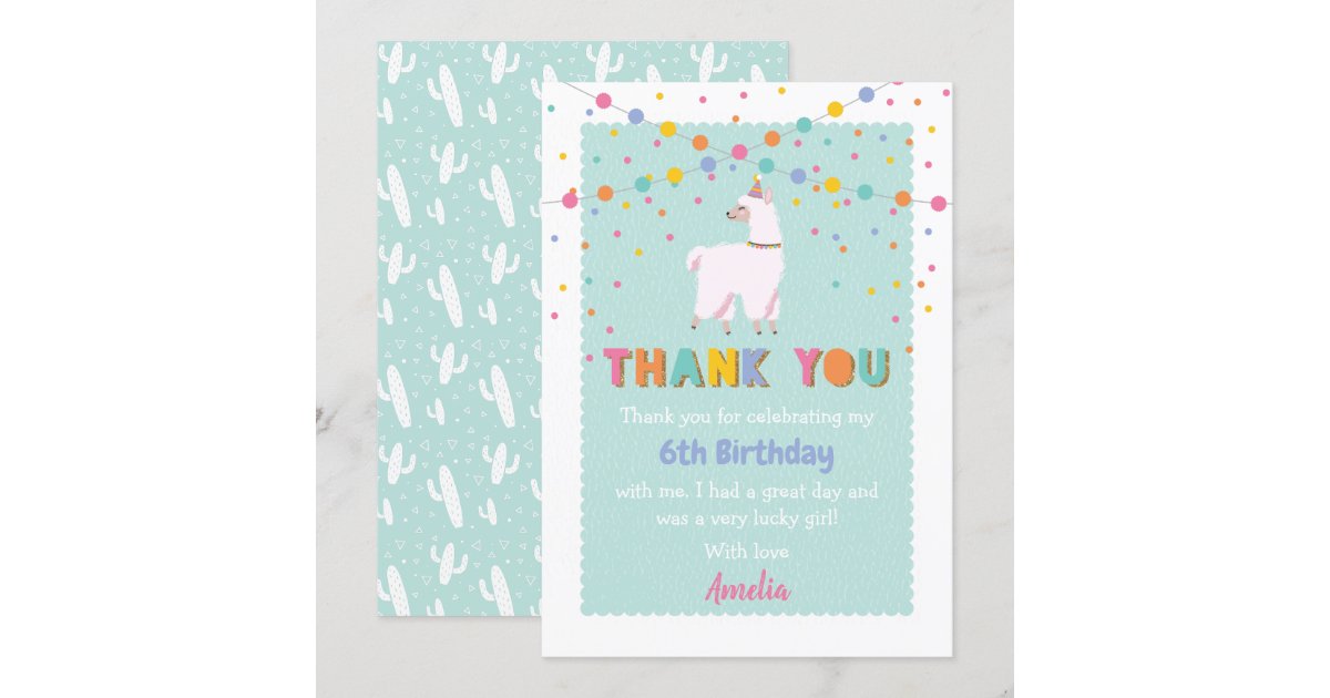 Llama Thank You Card | Zazzle