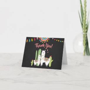 Llama Thank you card Fiesta Cactus Alpaca Shower