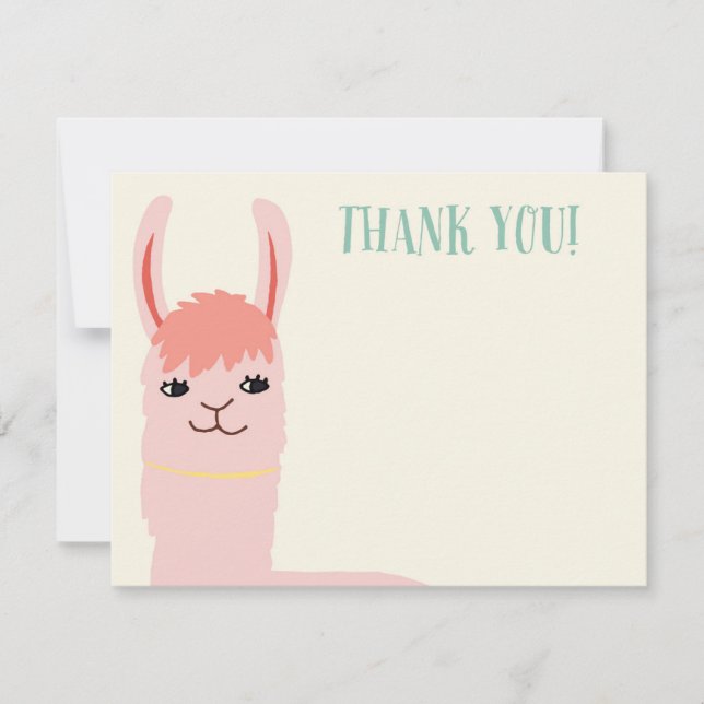 Llama Thank You Cards (Front)