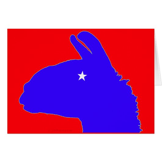 Llama: the lonestar llama of texas cards (Front Horizontal)