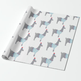Llama themed Christmas Wrapping Paper