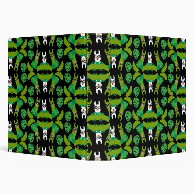 Llama Themed Print 3 Ring Binder (Background)