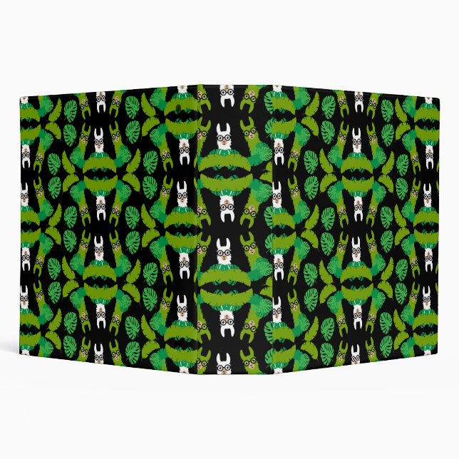 Llama Themed Print 3 Ring Binder (Background)