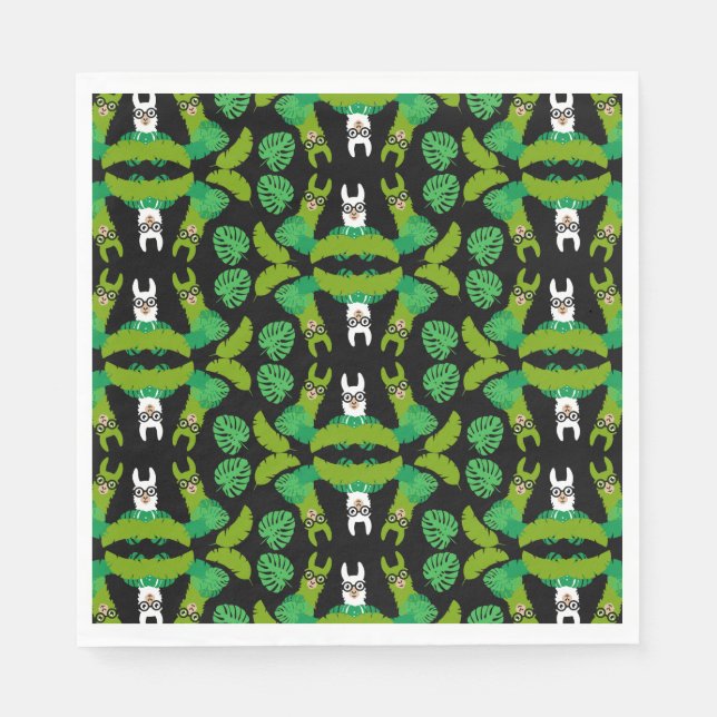 Llama Themed Print Napkins (Front)