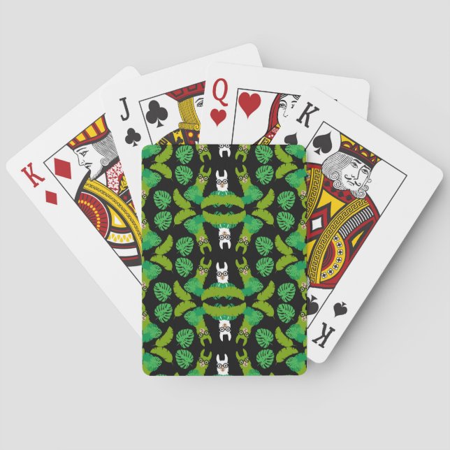 Llama Themed Print Poker Cards (Back)