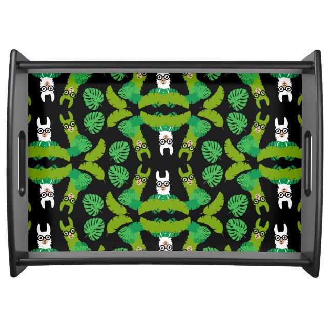 Llama Themed Print Serving Tray (Front)
