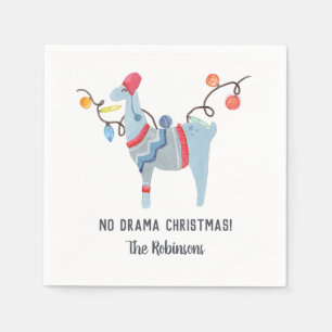 Llama themed Ugly Sweater Christmas Party Napkins