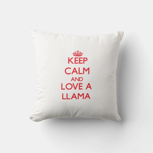 Llama Throw Pillow (Front)