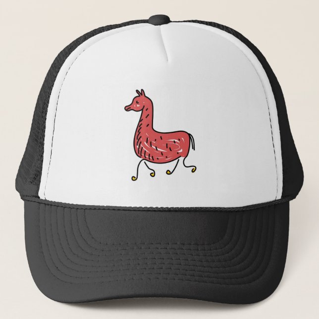 llama trucker hat (Front)