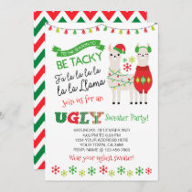 Llama Ugly Sweater Party Invite