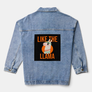 Llama Unicorn Lama animal trends saying gift Denim Jacket
