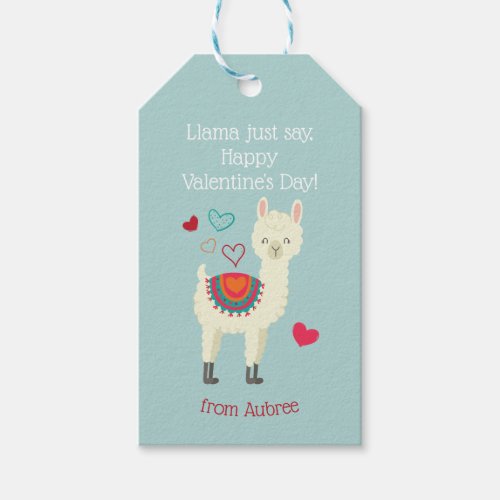 LLama Valentines Day Tag