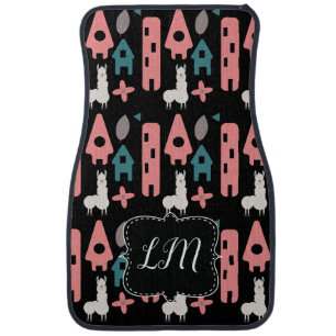 Llama Village City Home Monogram Car Floor Mat