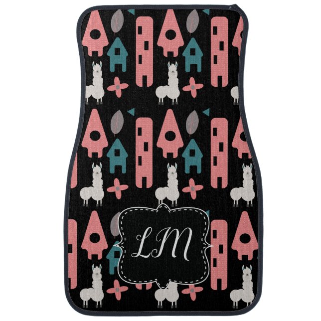 Llama Village City Home Monogram Car Floor Mat (Front)