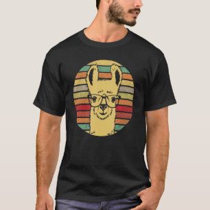 Llama Vintage Retro Style Alpaca with Sunglasses C T-Shirt