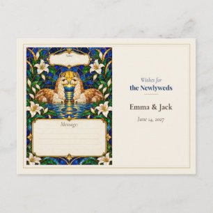 Llama Wedding Guest Book Wishes Postcard