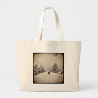llama winter large tote bag