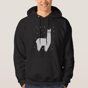 Llama Winter Snow Christmas Present Girls Boys Hoodie