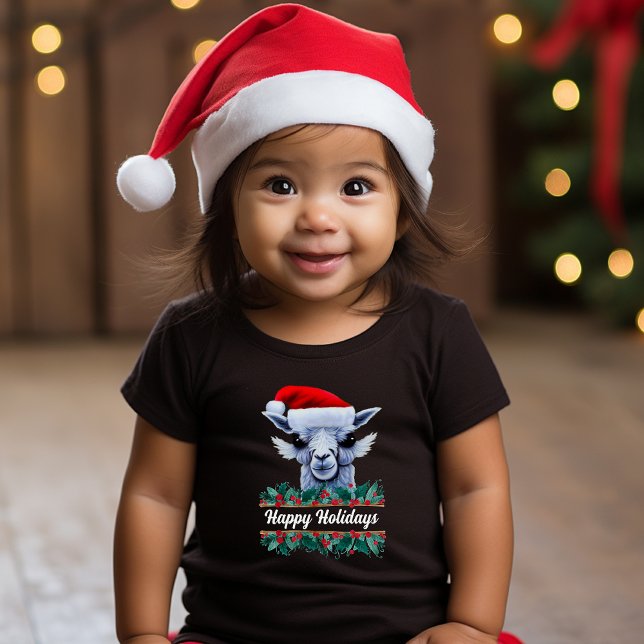 Llama With Santa Hat Toddler T-shirt (Creator Uploaded)