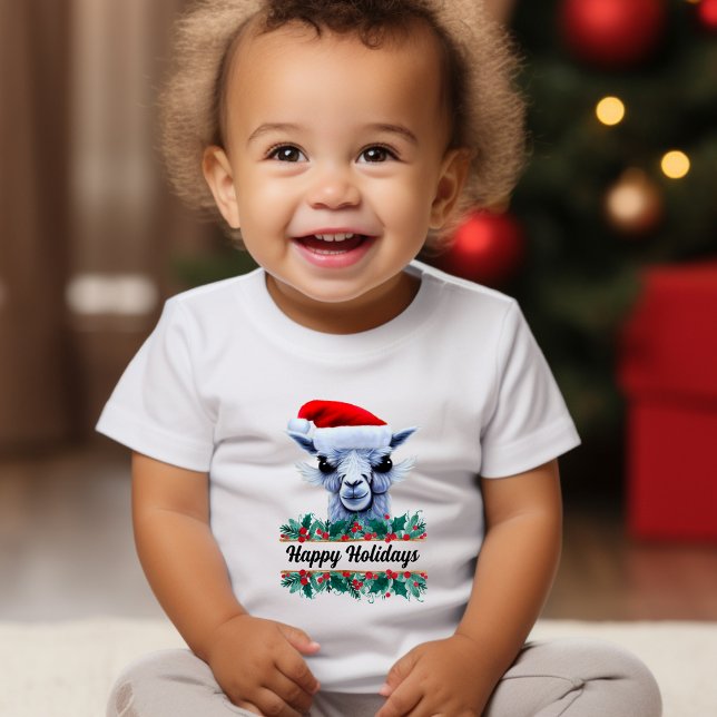 Llama With Santa Hat Toddler T-shirt (Creator Uploaded)