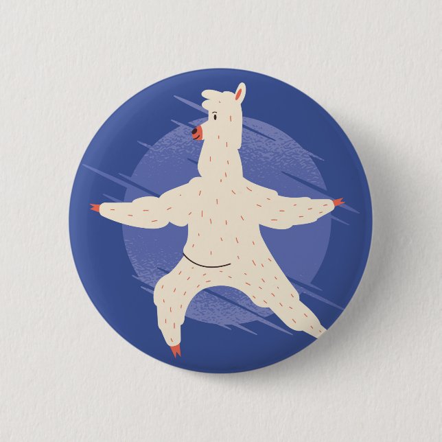 Llama Yoga Button (Front)